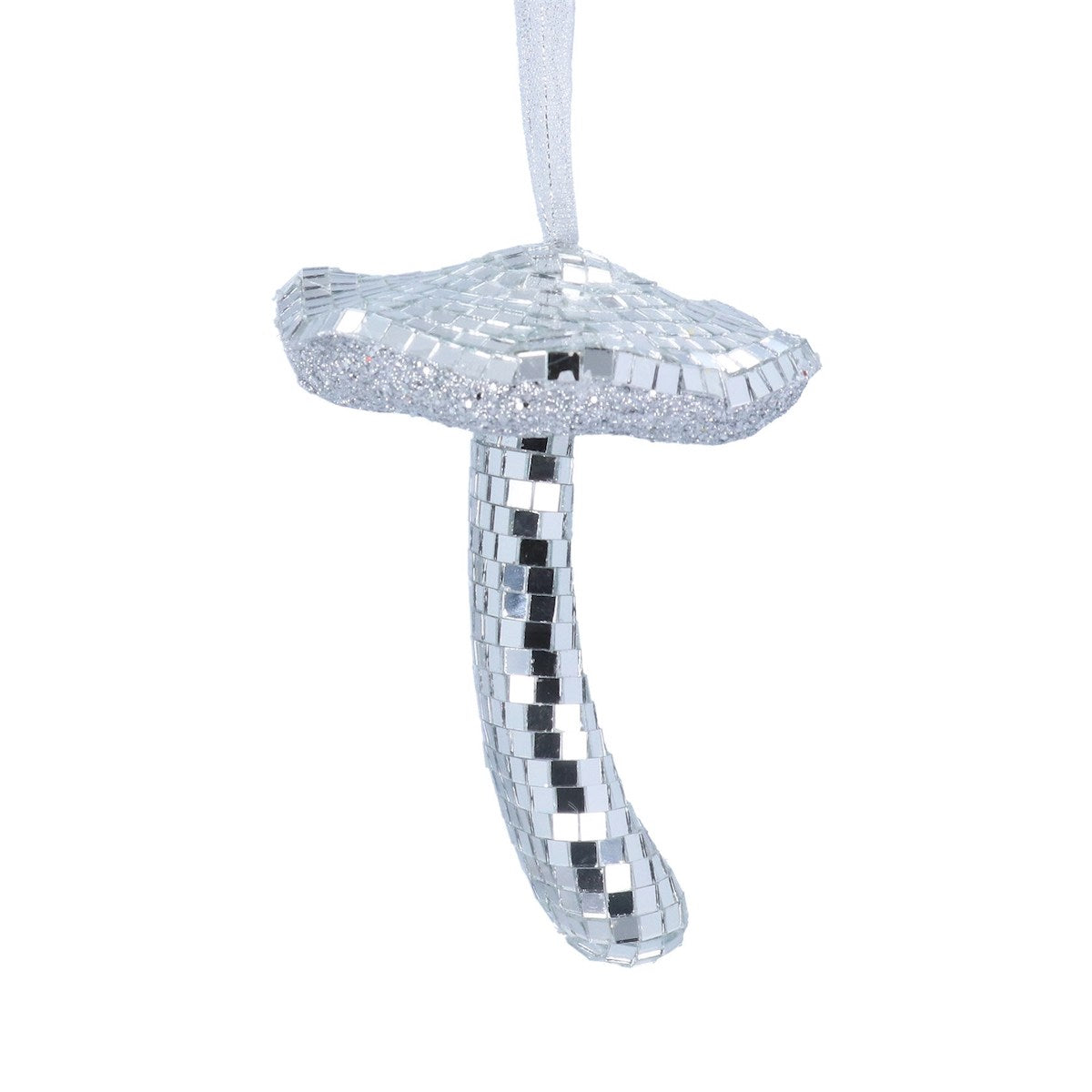 Heliotique | Disco Mushroom Christmas Tree Decoration in Silver