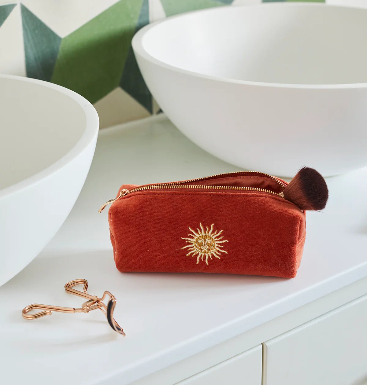 Heliotique | Elizabeth Scarlett Sun Goddess Velvet Make-Up Brush Bag