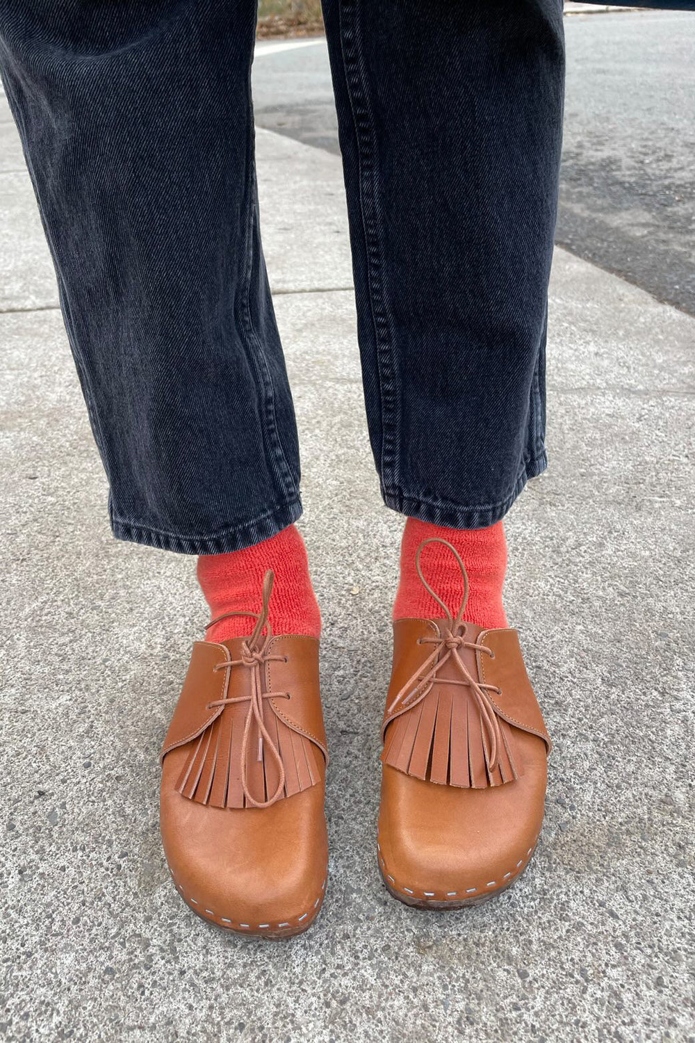 Heliotique | Le Bon Shoppe Cloud Socks - Cactus Flower Red