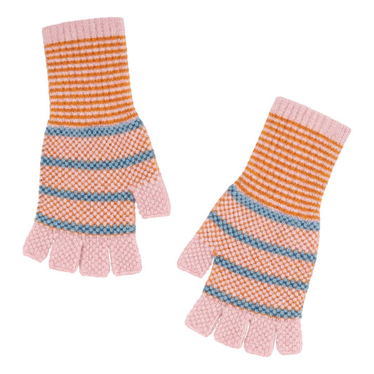 Heliotique | Quinton Chadwick Tuck Stitch Fingerless Lambswool Gloves