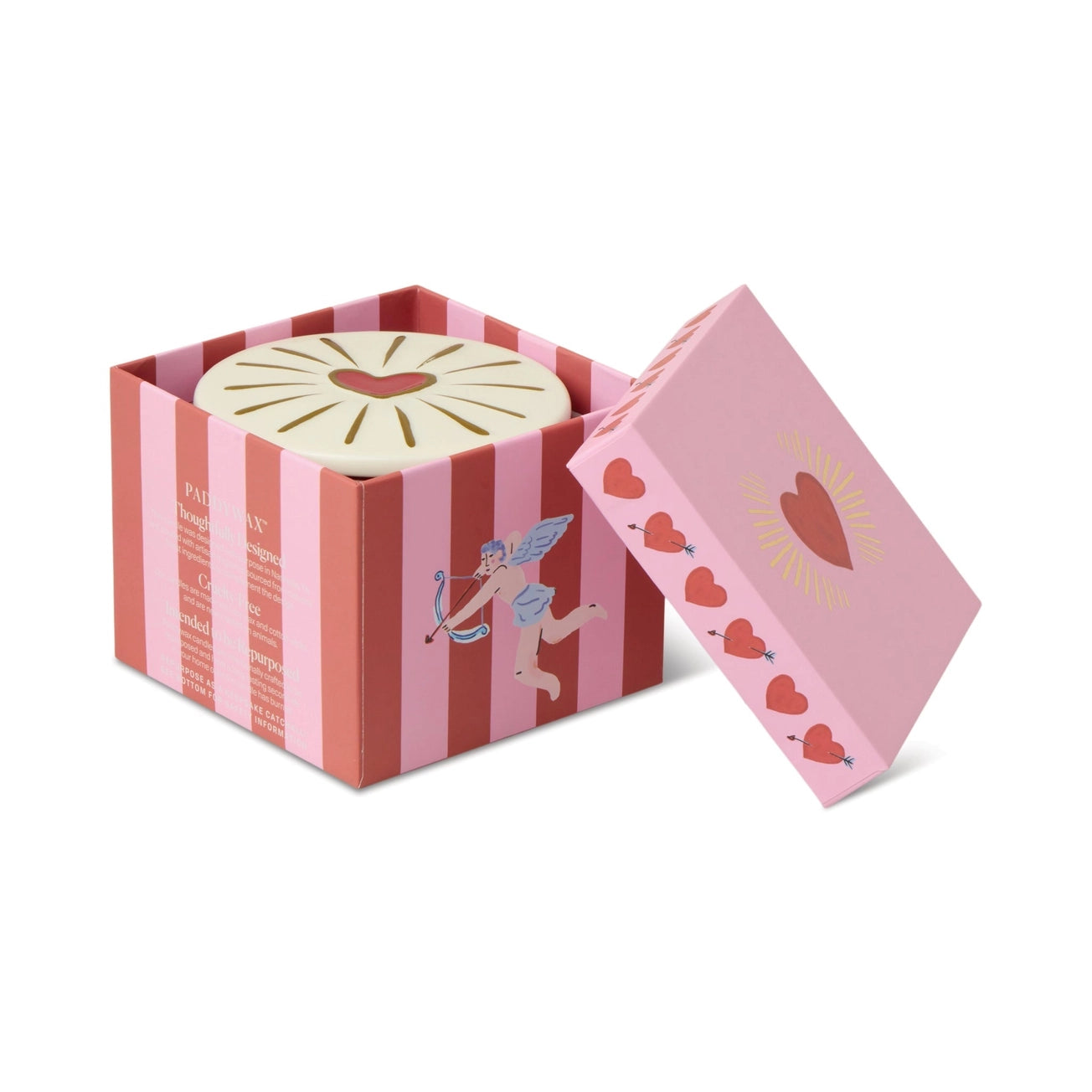 Heliotique Charmed Glass Candle Heart - Wild Fig & Rose