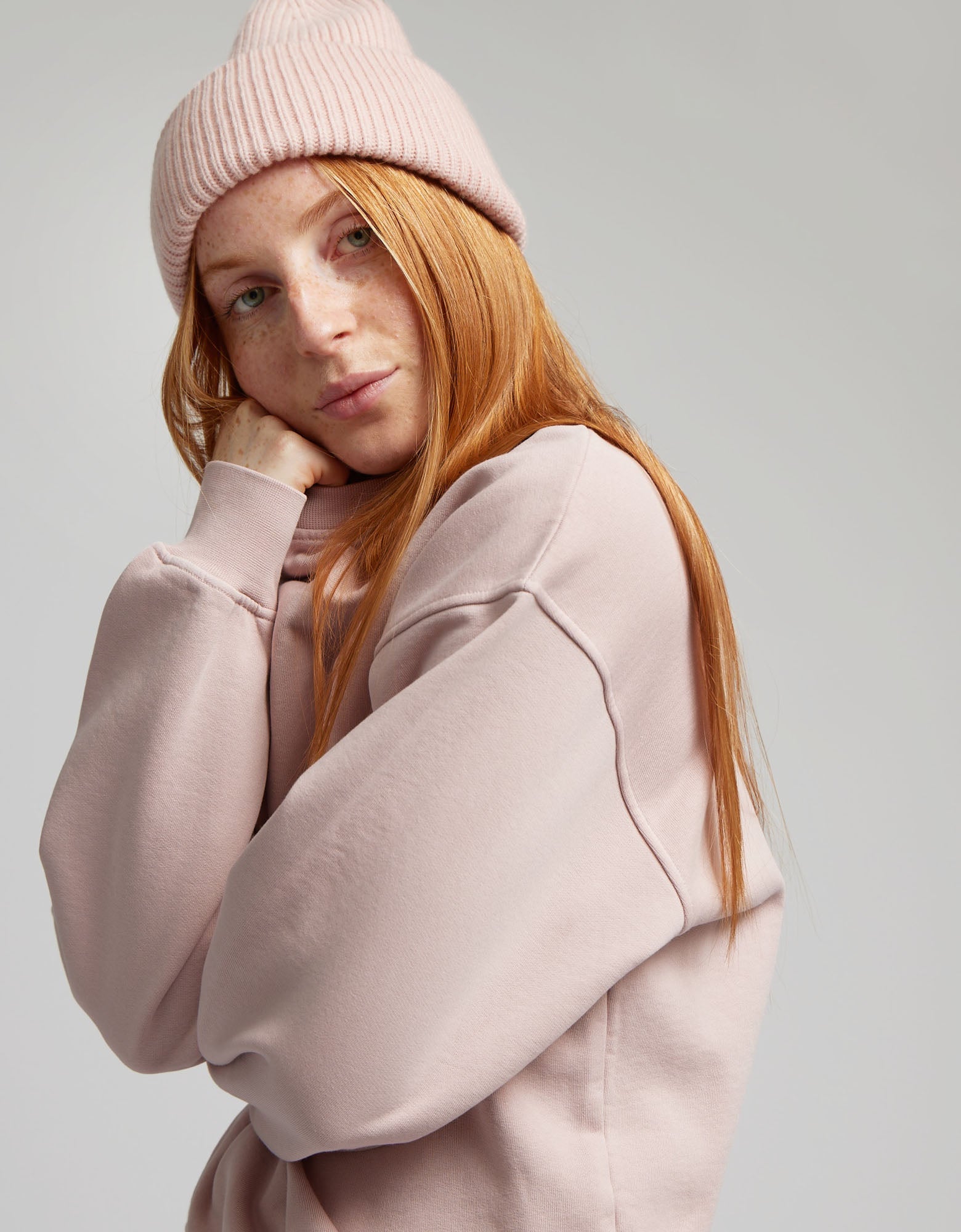 Heliotique | Colorful Standard Merino Wool Beanie - Faded Pink