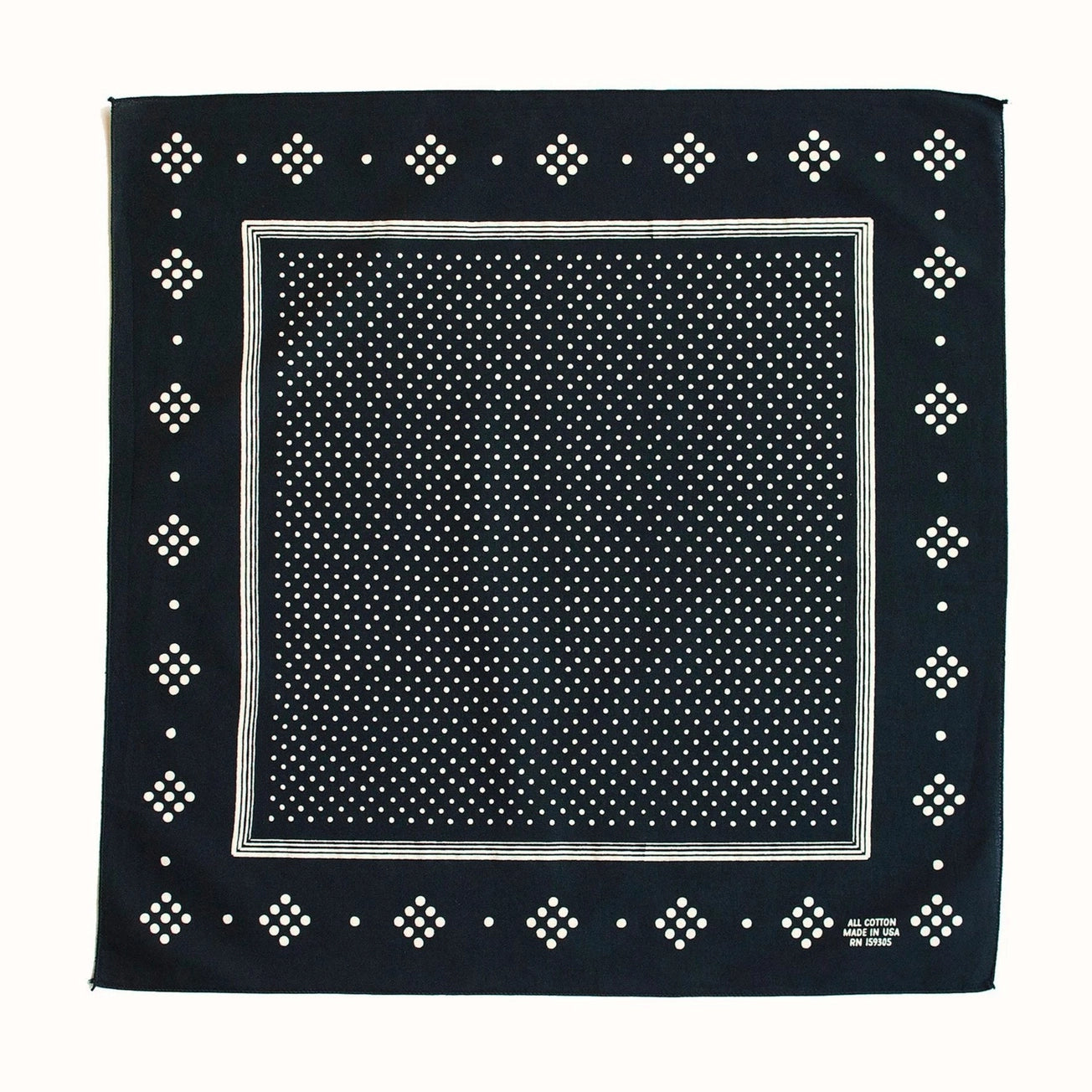 Heliotique Polka Dot Cotton Bandana - Black
