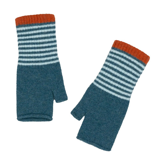 Heliotique | Quinton & Chadwick Angora Fingerless Mittens - Meadow