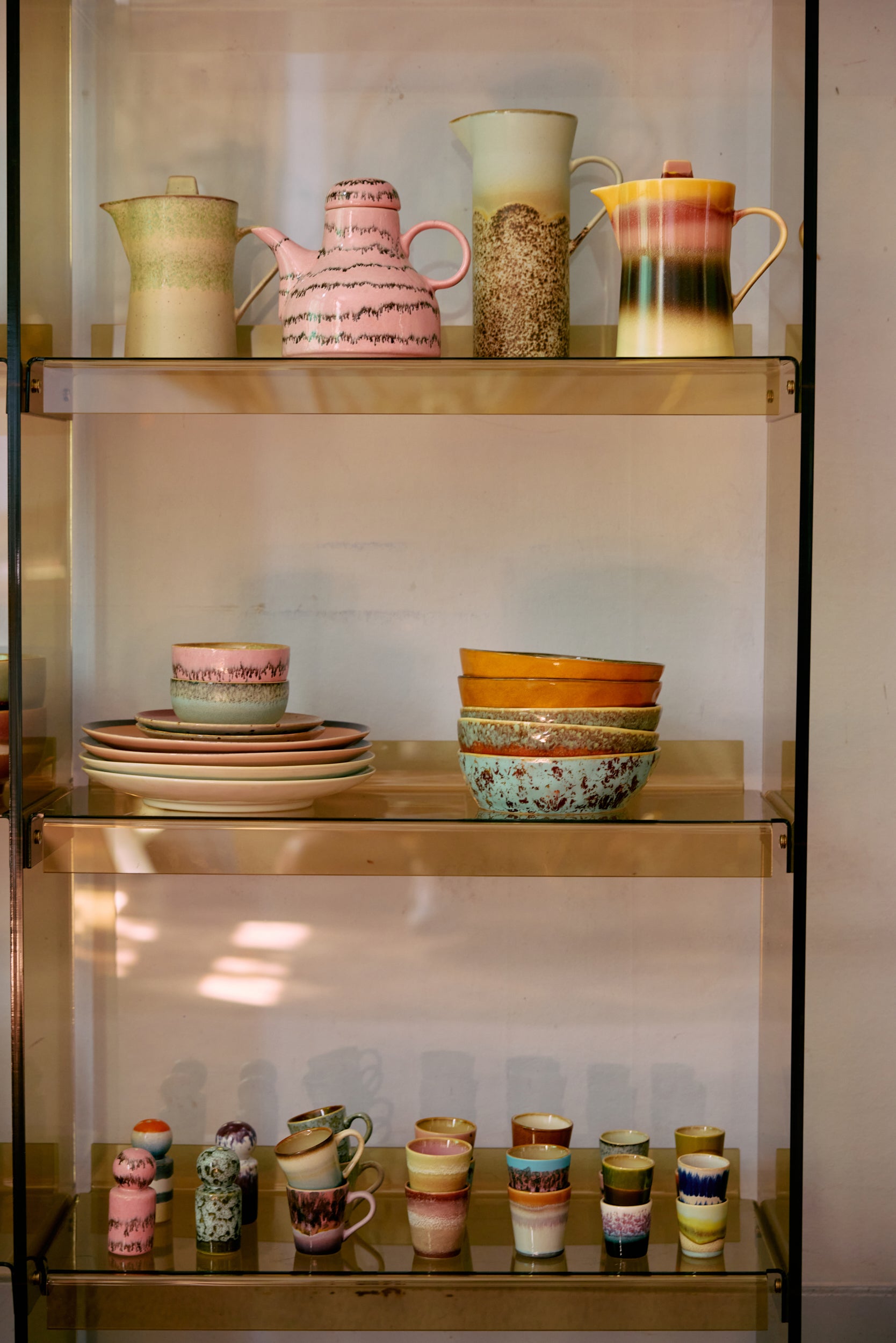 Heliotique 70's Ceramic Espresso Mugs (set of 4) - Brutalism