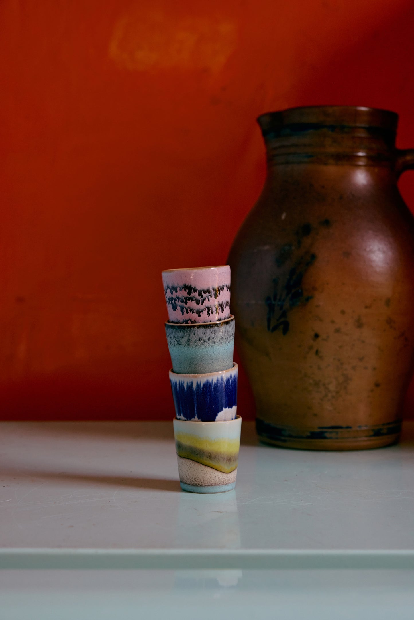 70's Ceramic Egg Cups (Set of 4) - Vibrance