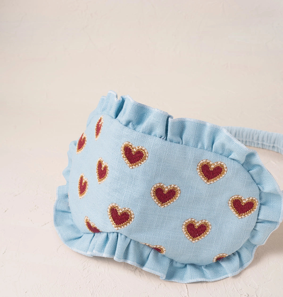 Heliotique | Elizabeth Scarlett Love Hearts Frill Eye Mask