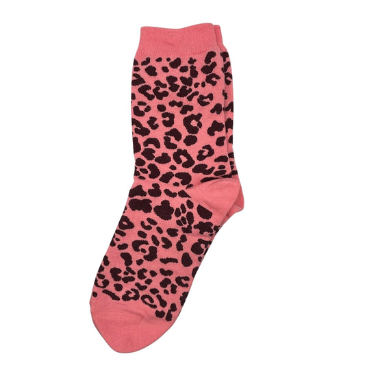 Heliotique | Sixton Leoaprd Print Socks - Pink