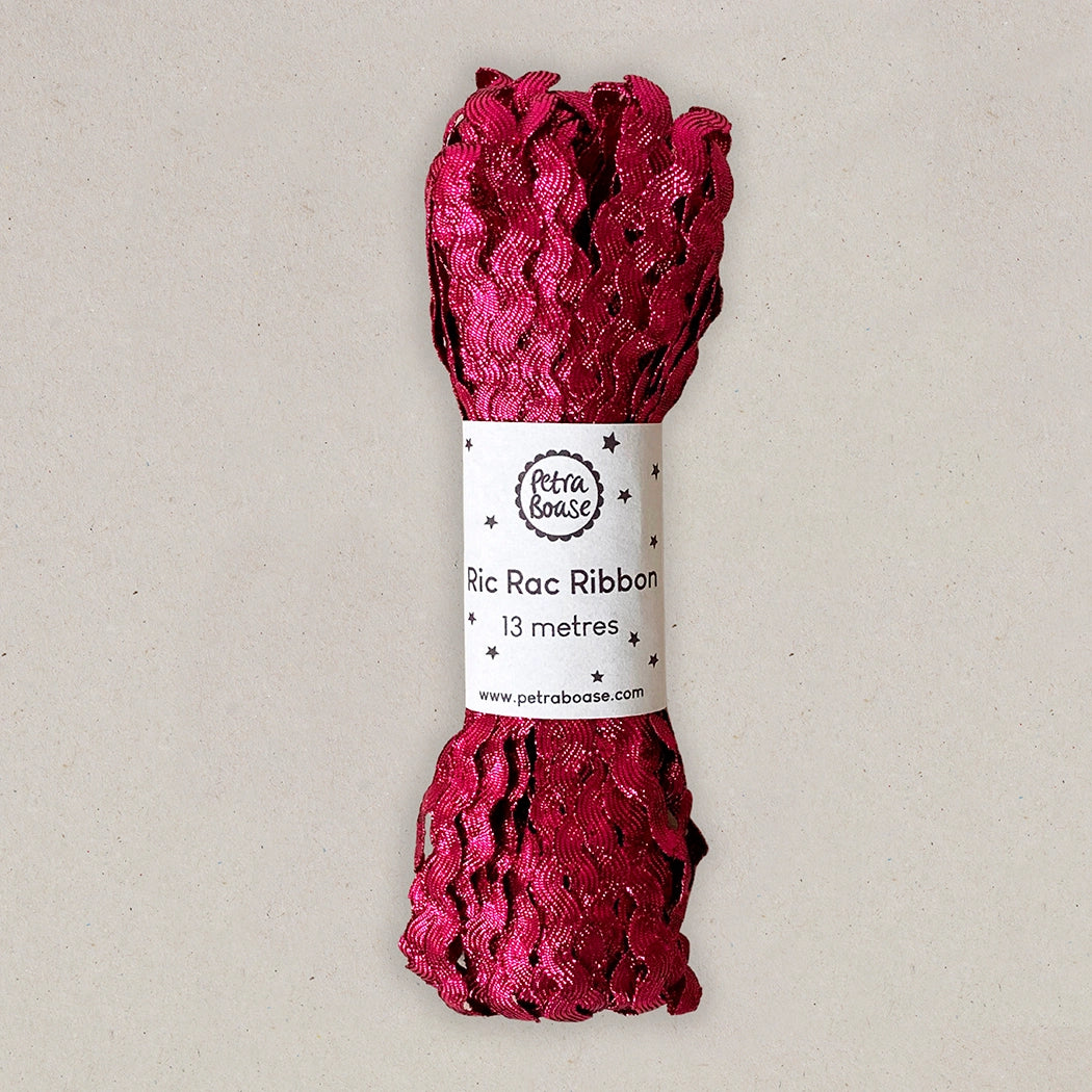 Heliotique | Petra Boase Metallic Ric Rac Ribbon - Pink Tourmaline