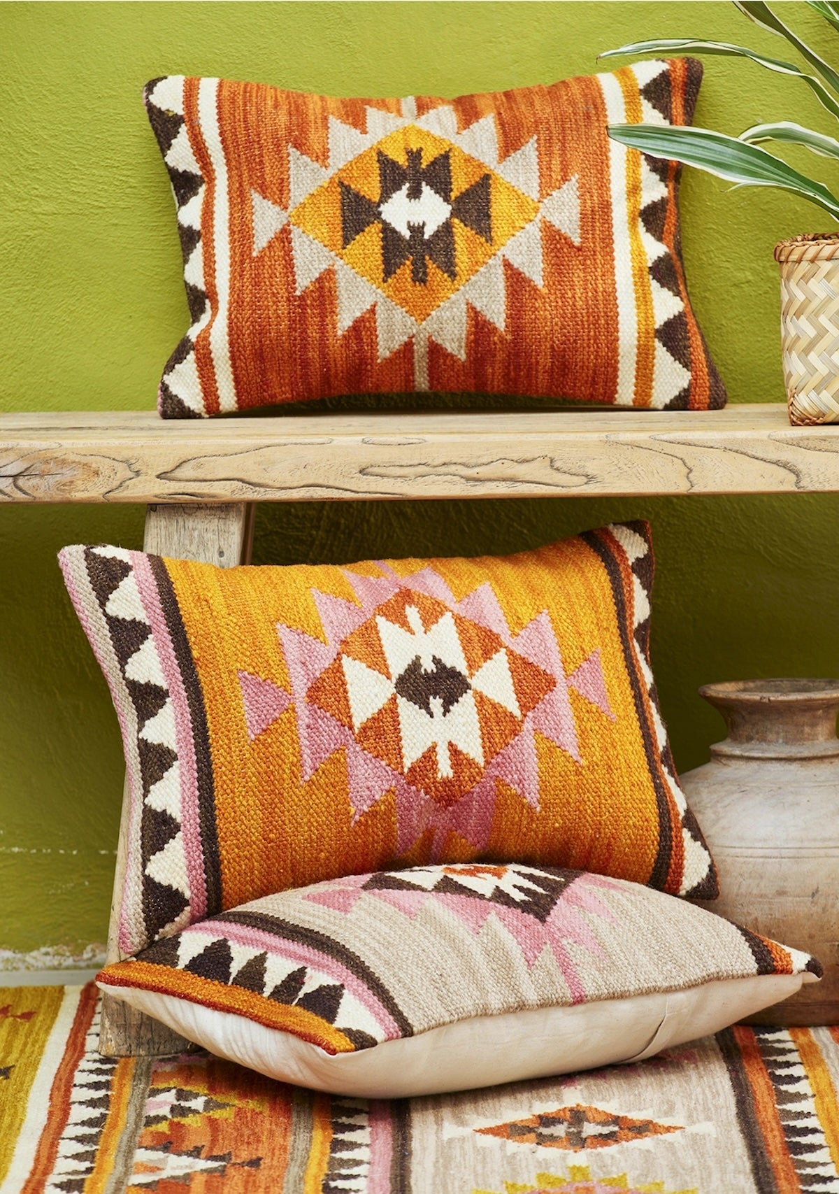 Heliotique | Namaste Kunduz Hand Loom Kilim Cushion