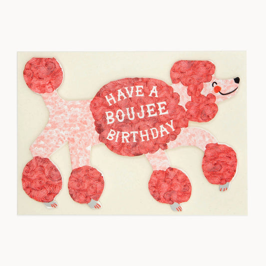 Heliotique Boujee Birthday Poodle Card