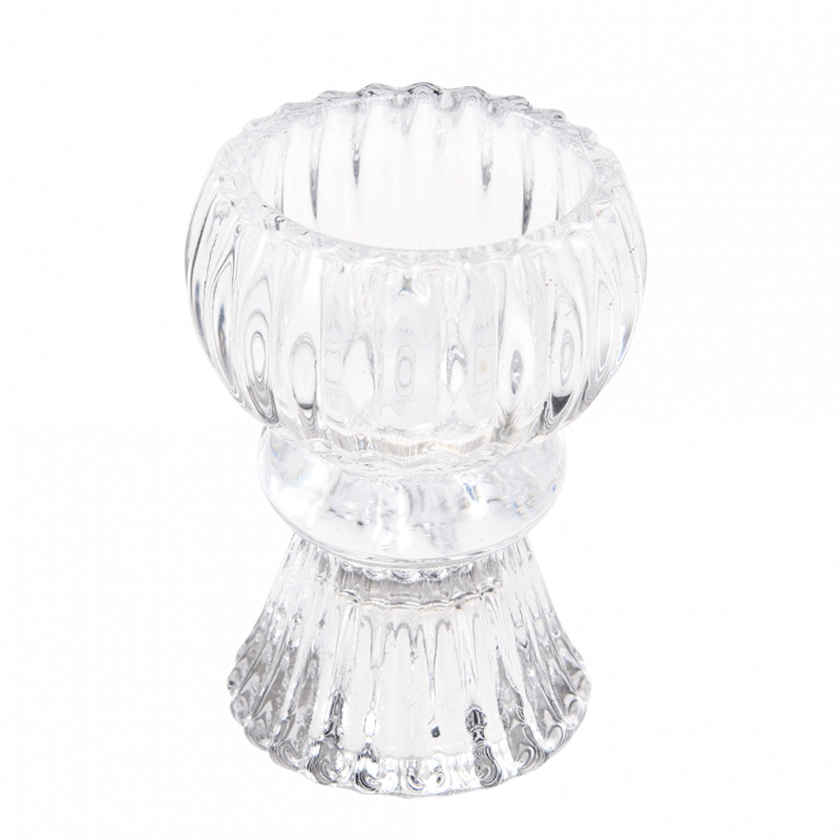 Heliotique | Rex London Double Ended Glass Candle Holder - Clear