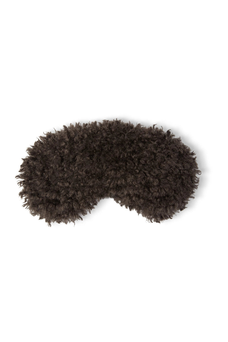 Heliotique | Chalk Curly Fluffy Eye Mask - Cocoa