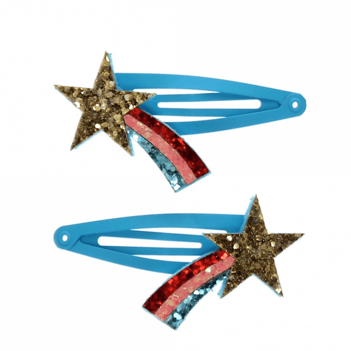 Heliotique Glitter Hair Clips - Shooting Stars