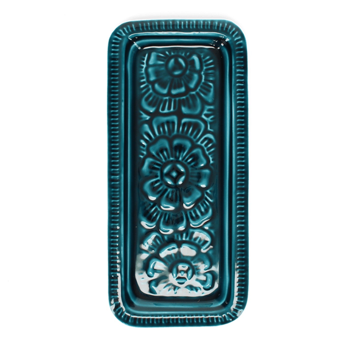 Heliotique | Rex London Enamel Floral Trinket Tray - Blue
