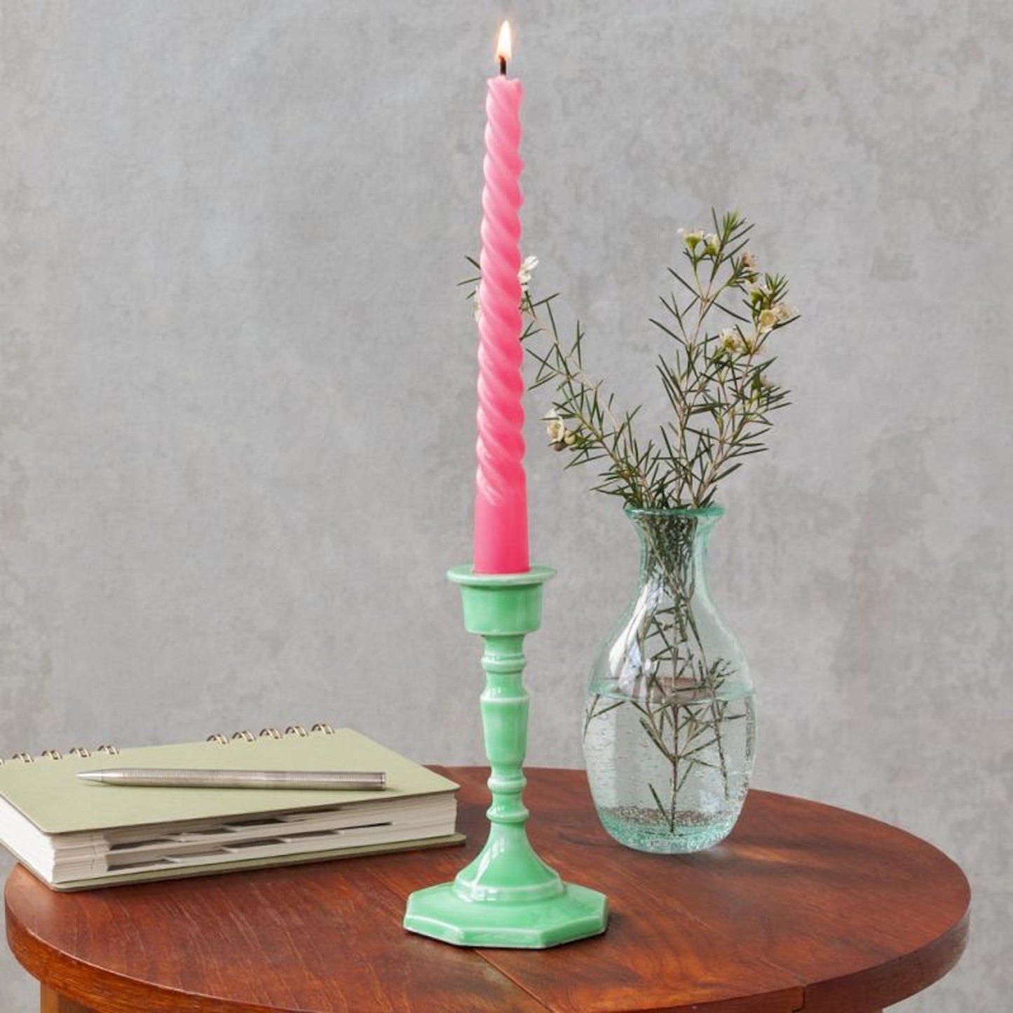 Heliotique | Rex London Enamel Candlestick - Green