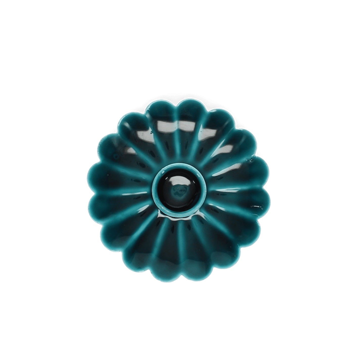 Heliotique | Rex London Enamel Flat Flower Candle Holder - Blue