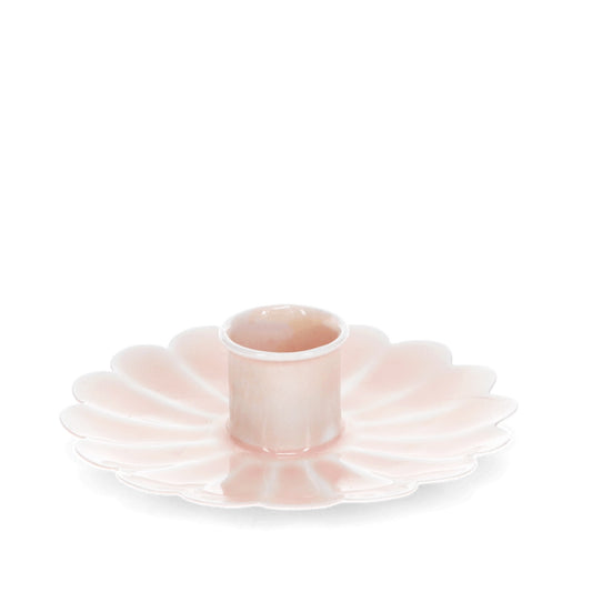 Heliotique | Rex London Enamel Flat Flower Candle Holder - Light Pink