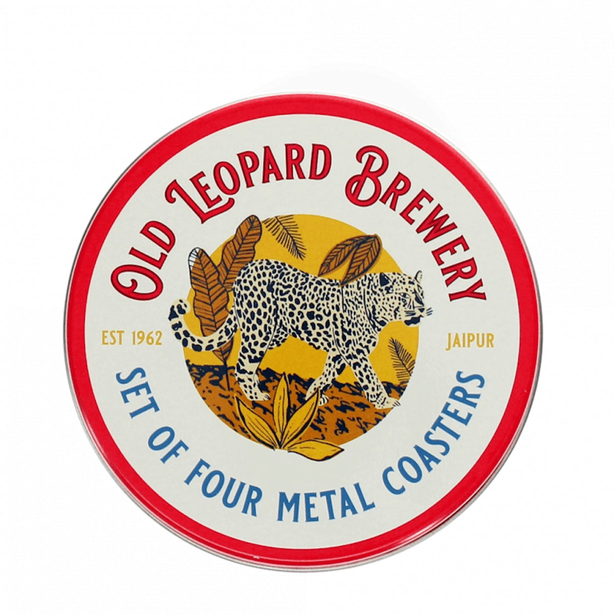 Heliotique | Rex London Metal coasters (set of 4) - Leopard Brewery