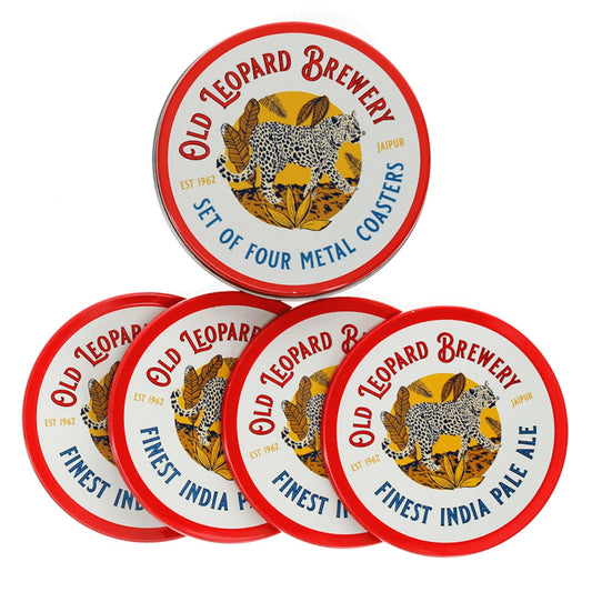 Heliotique | Rex London Metal coasters (set of 4) - Leopard Brewery