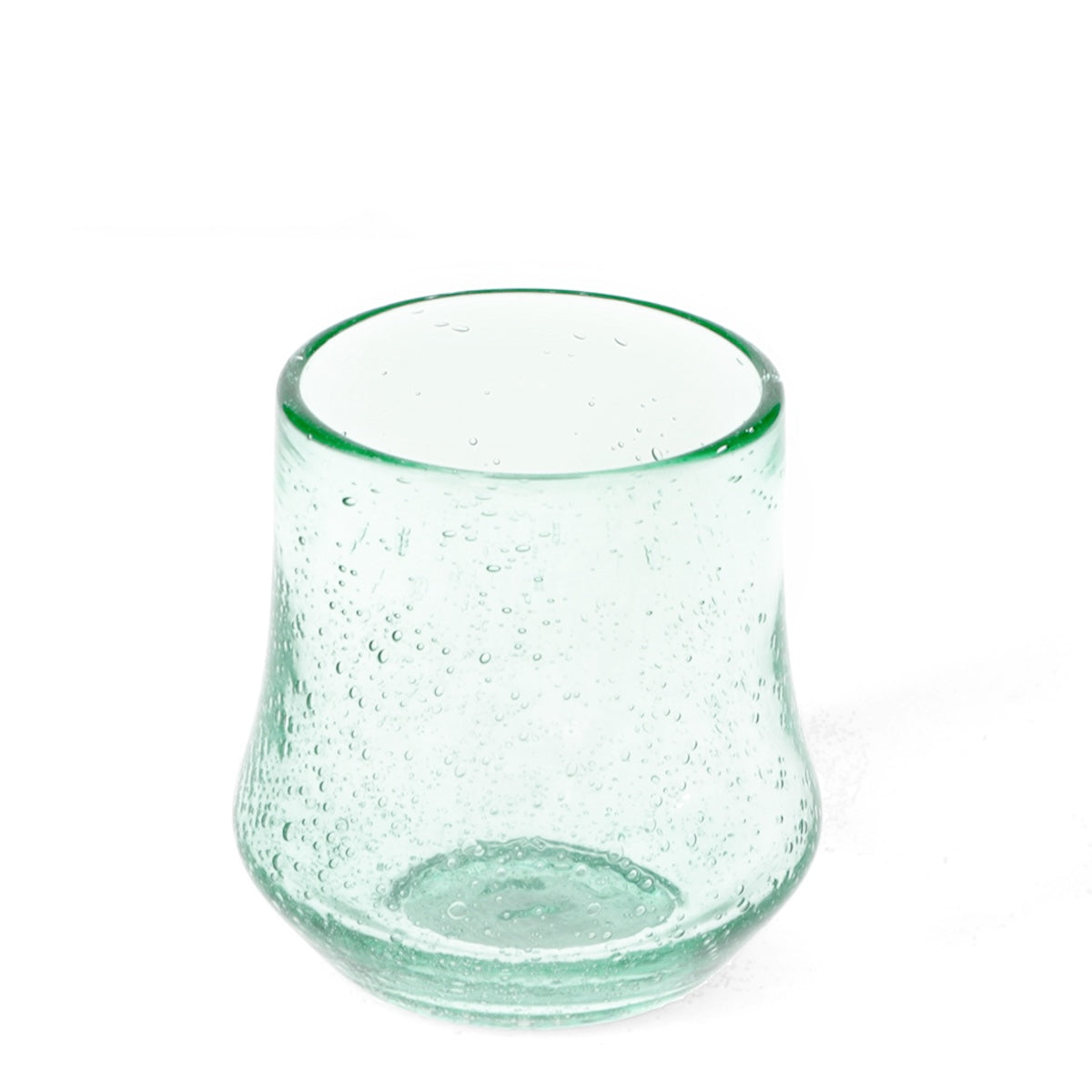 Heliotique | Rex London Hand Blown Bubble Glass Tumbler - Blue