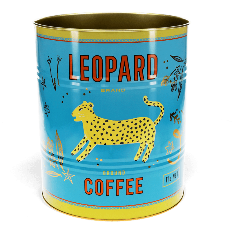 Heliotique | Large Leopard Retro Storage Tins (Set of 2)