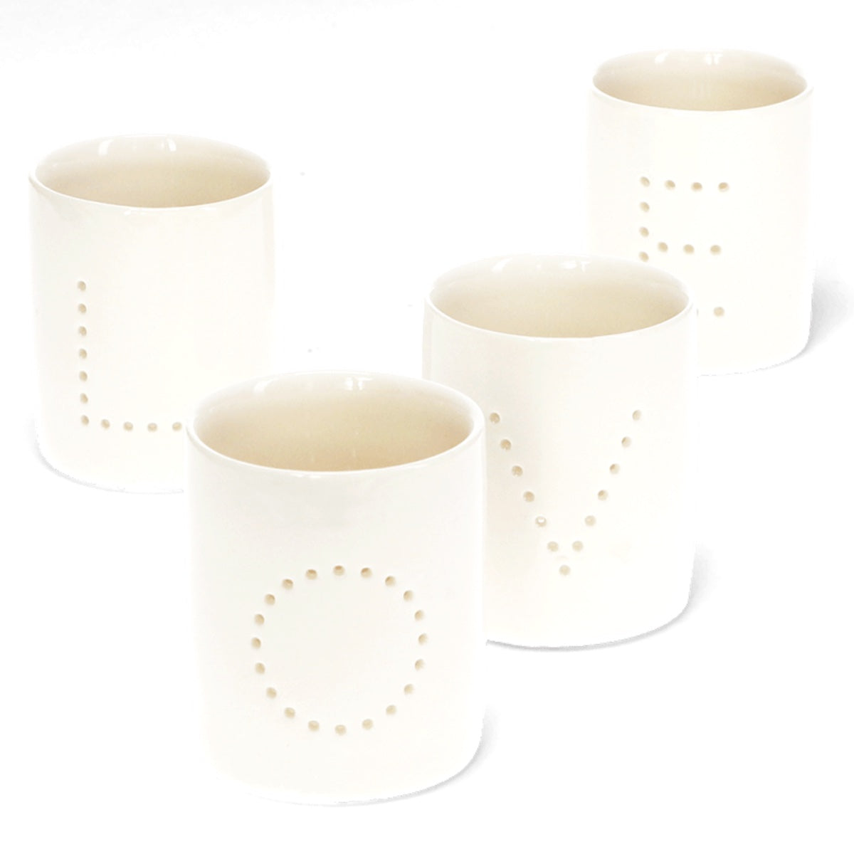 Heliotique | Rex London Ceramic Tealight Holders (set of 4) - LOVE