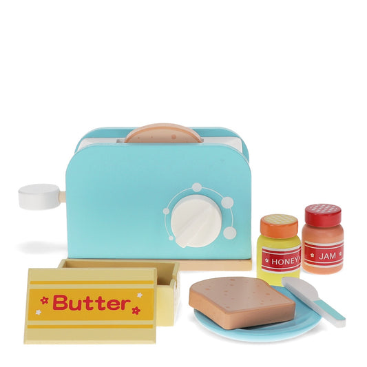 Heliotique Wooden Toy Breakfast Toaster Playset