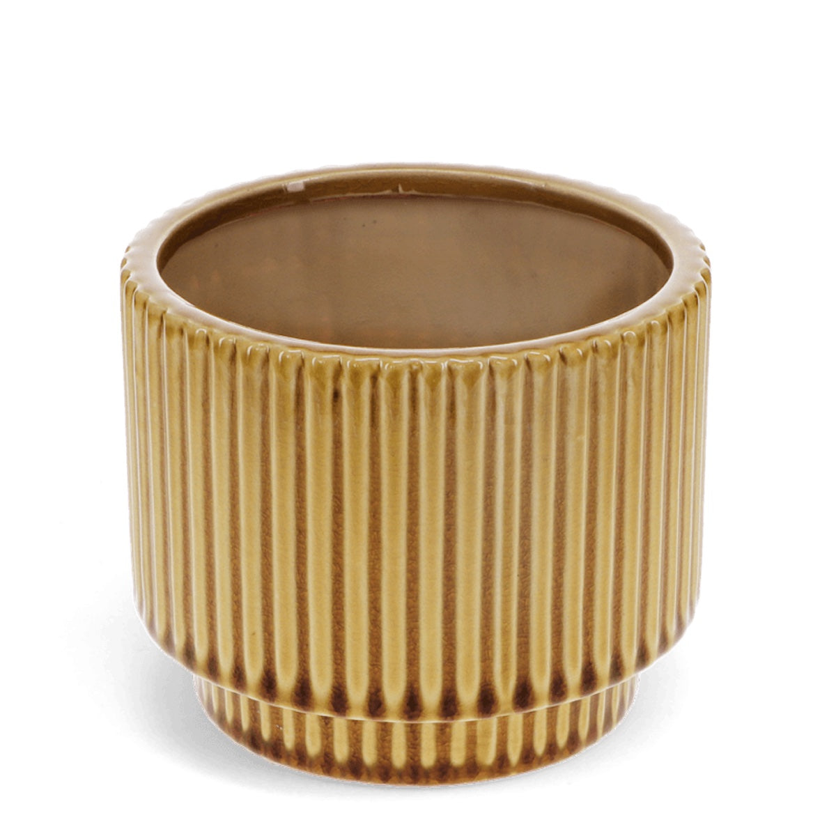 Heliotique | Rex London Ridged Plant Pot - Mustard