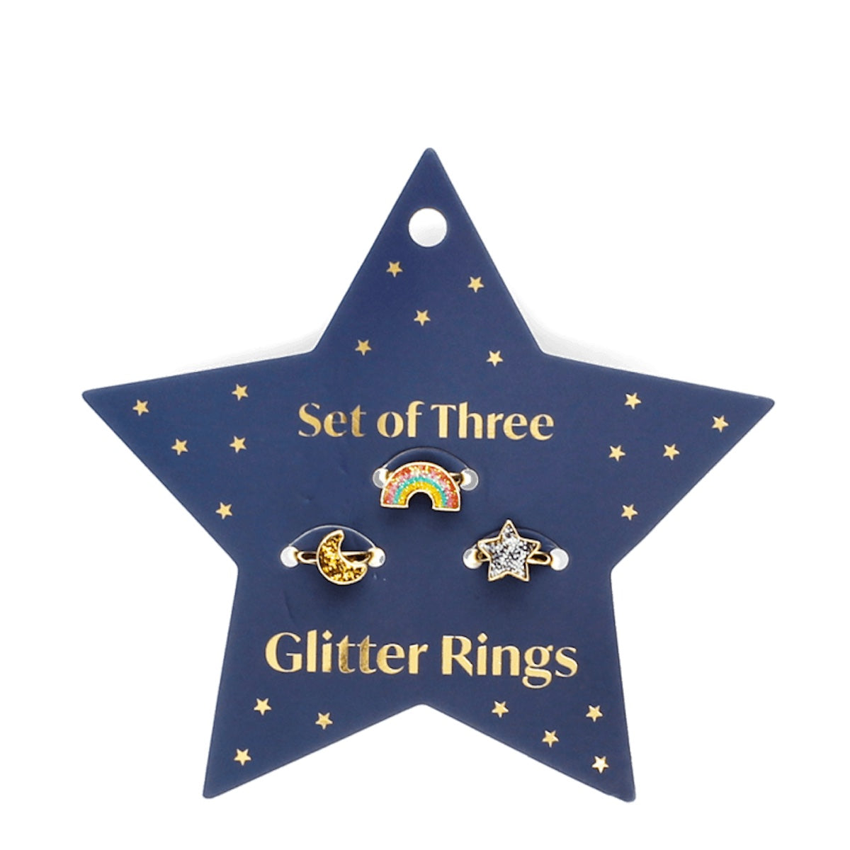 Heliotique | Rex London Glitter Rings - Star, Rainbow & Moon