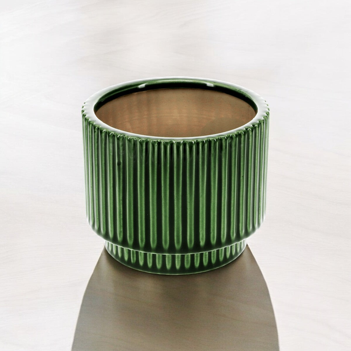 Heliotique | Rex London Ridged Plant Pot - Green