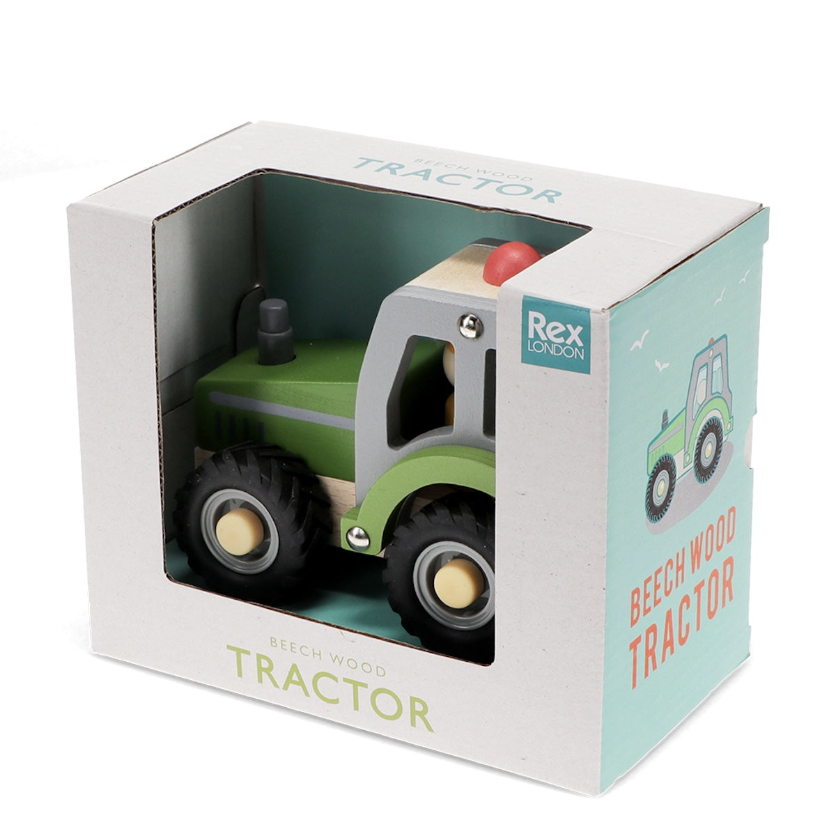 Heliotique | Rex London Wooden Push Along Vehicle Toy - Tractor