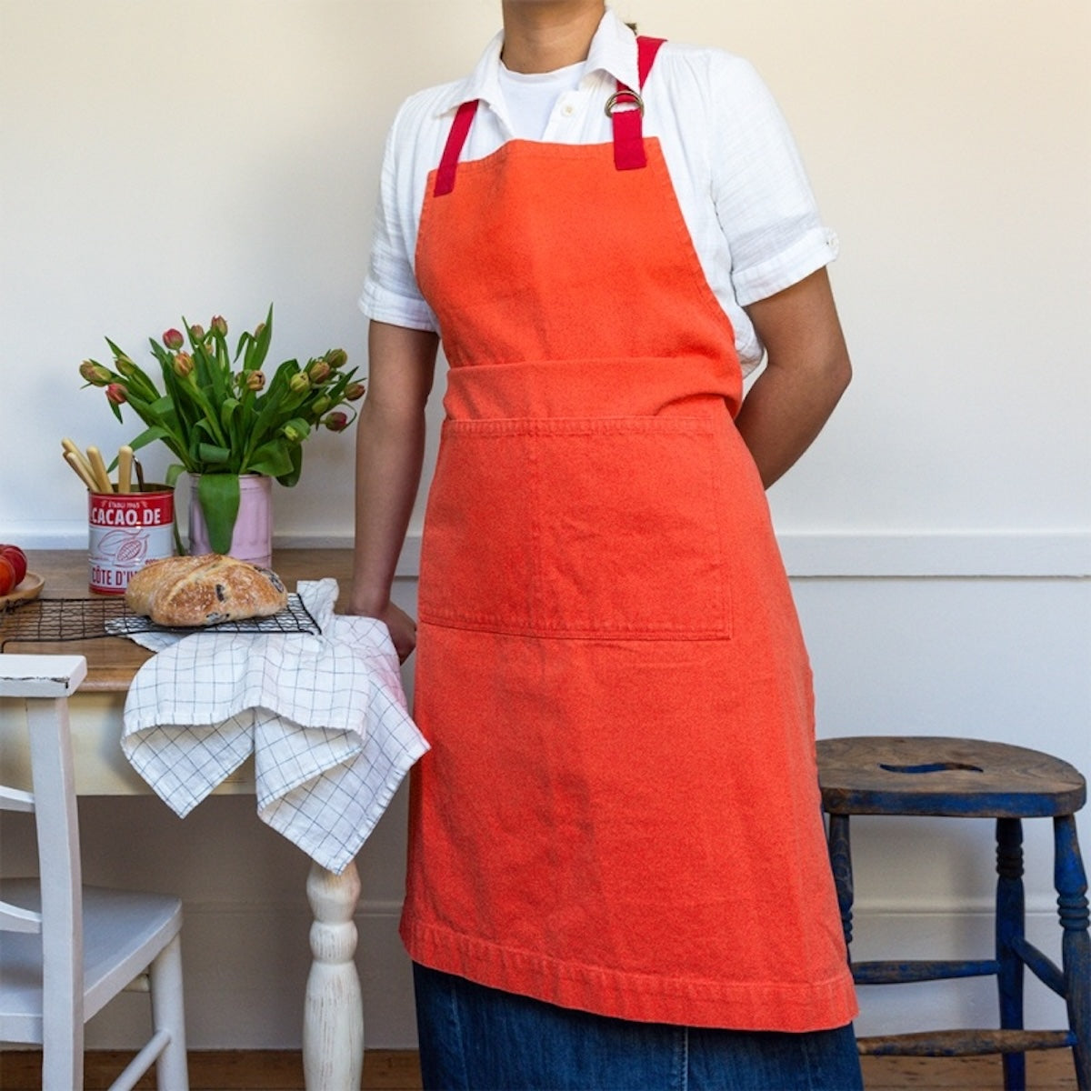 Two-Tone Utility Apron - Orange
