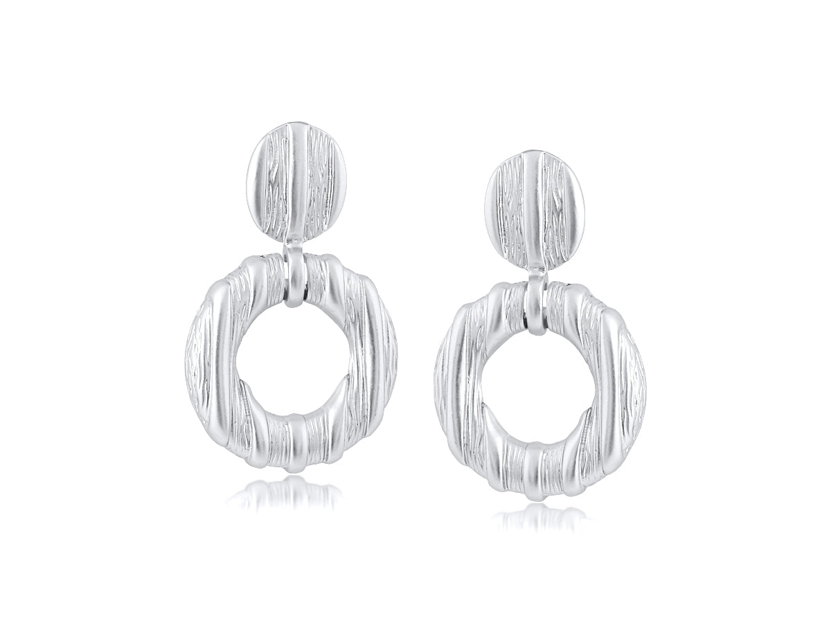 Heliotique | Big Metal London Selena Statement Earrings - Silver