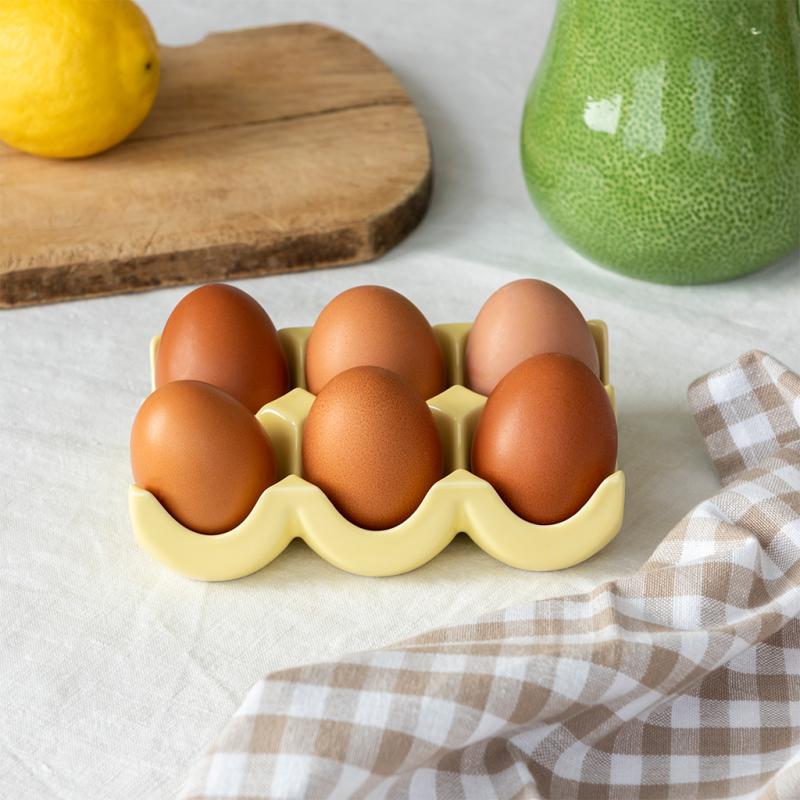 Heliotique Ceramic Egg Holder - Yellow