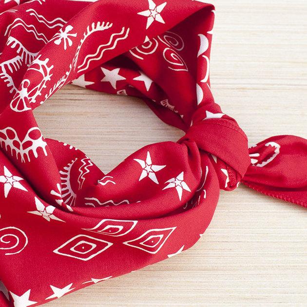 Heliotique Elements Cotton Bandana - Red