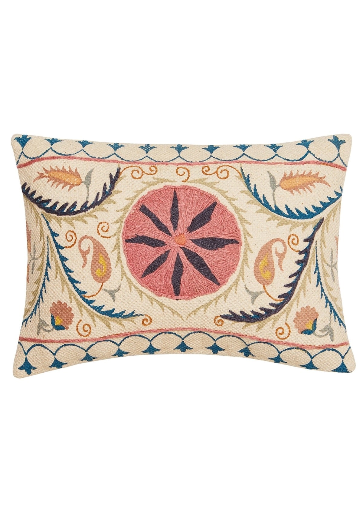 Heliotique | Namaste Yasamin Floral Suzani Embroidered Cushion