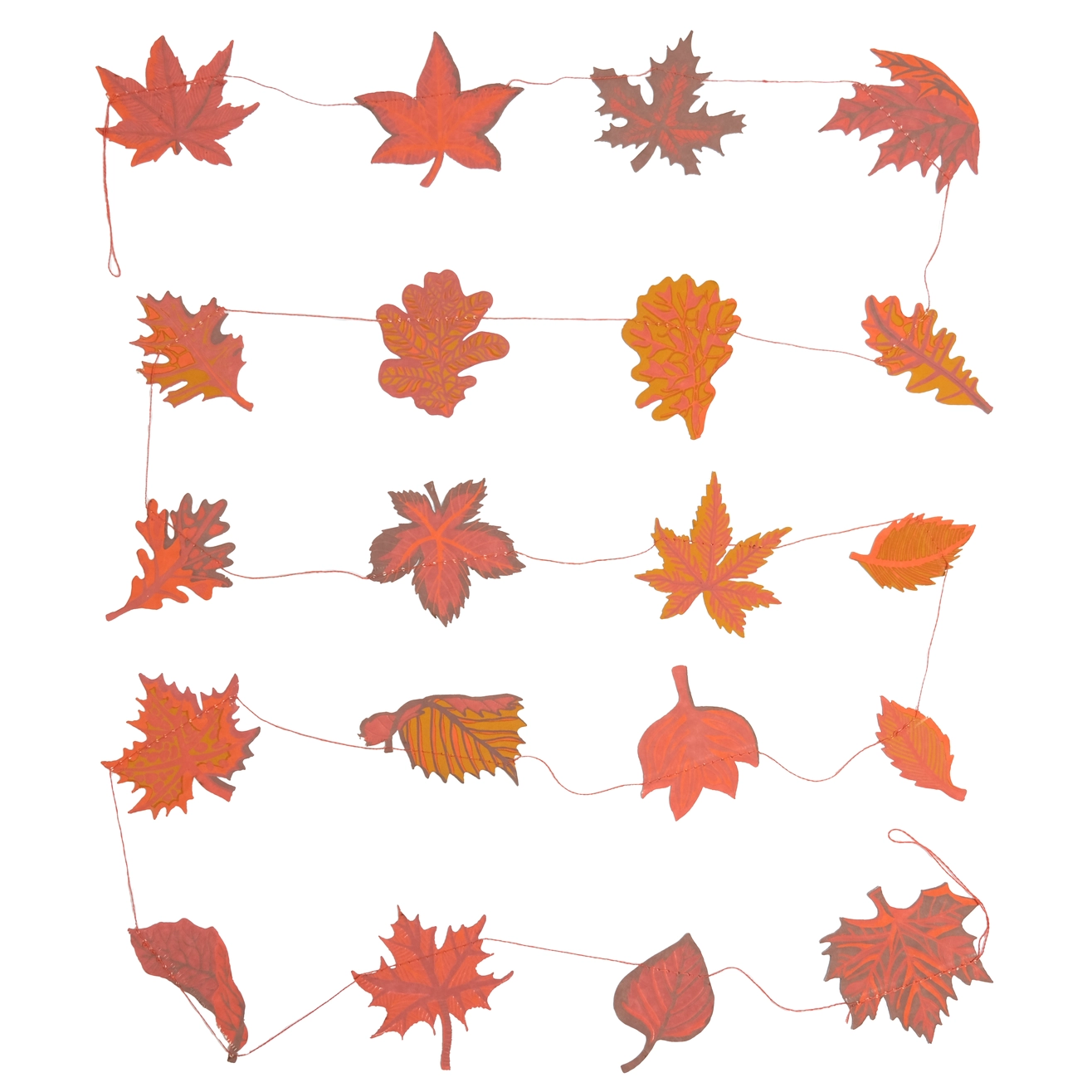 Heliotique | East End Press Screen Printed Garland - Autumn Leaves