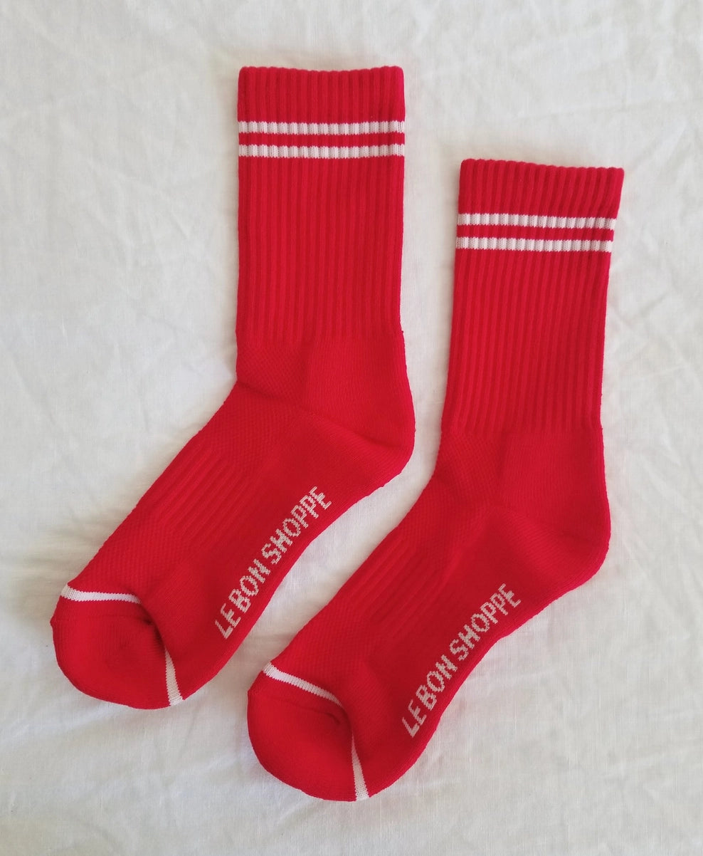 Heliotique | Le Bon Shoppe Boyfriend Socks - Red