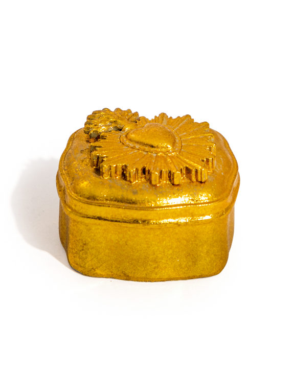 Heliotique Gold Sacred Heart Trinket Box