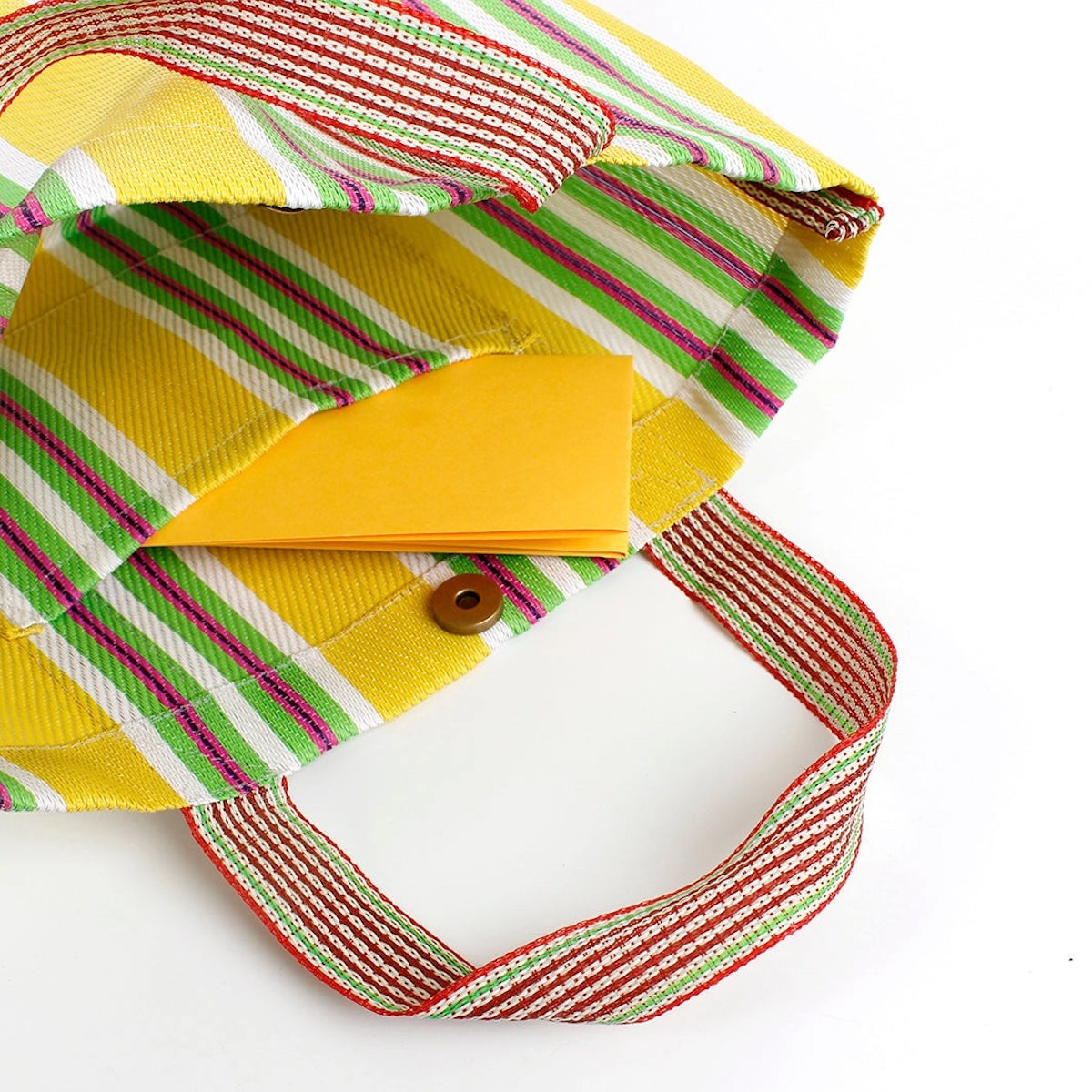 Recycled Woven Lunch Bag - Yellow