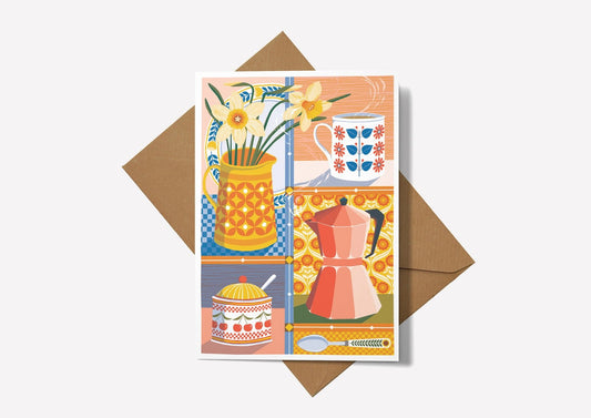 Heliotique | Printer Johnson Coffee & Daffodil Greeting Card