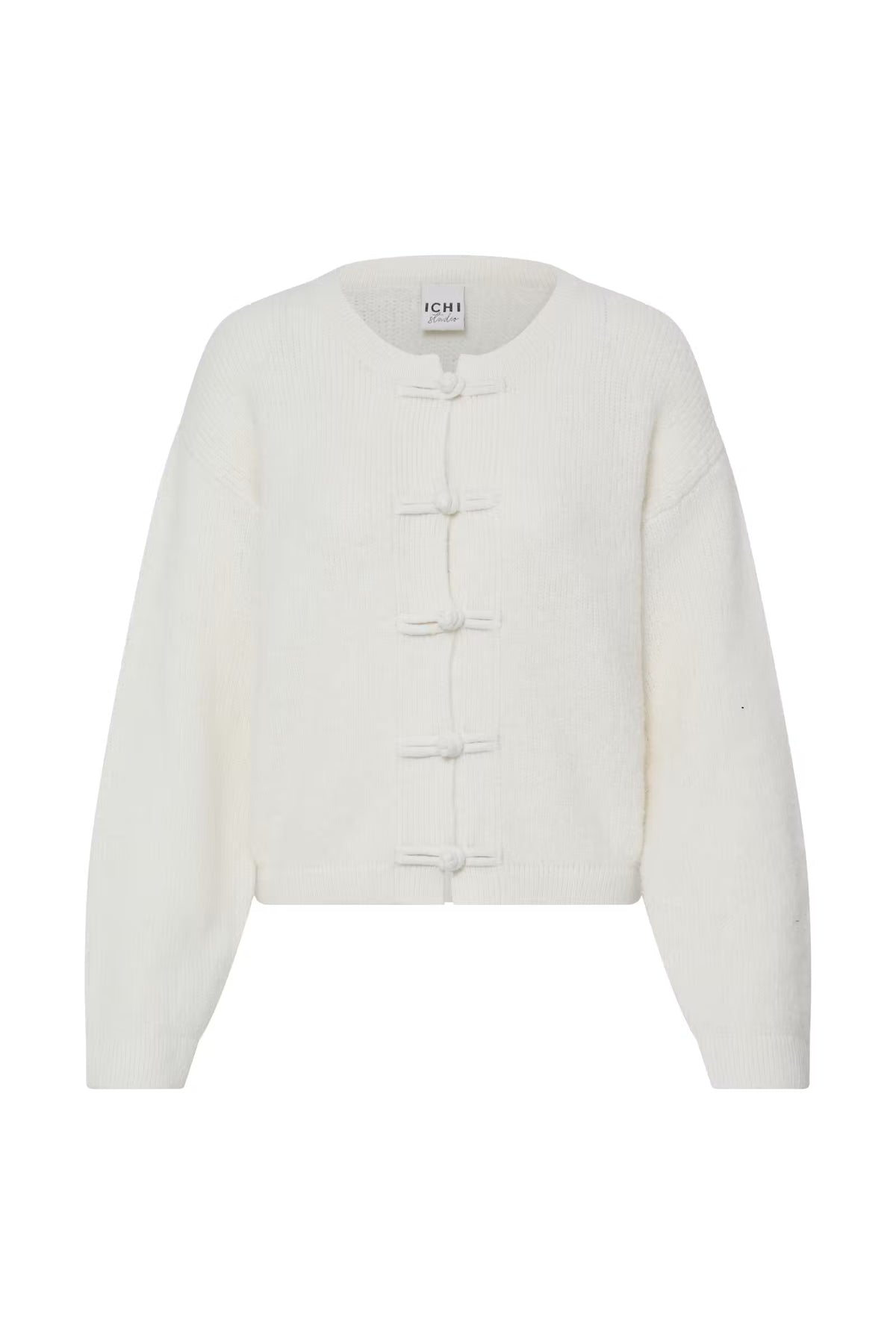 Andora Button Cardigan - Birch White