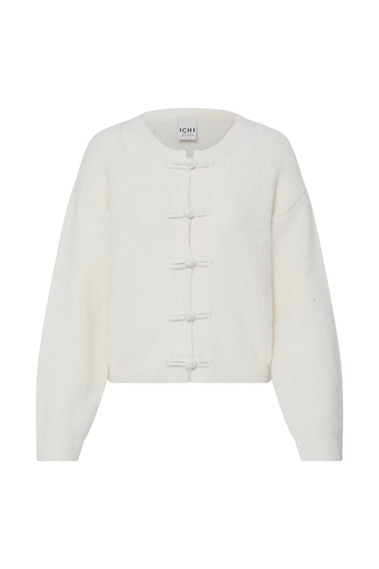 Andora Button Cardigan - Birch White