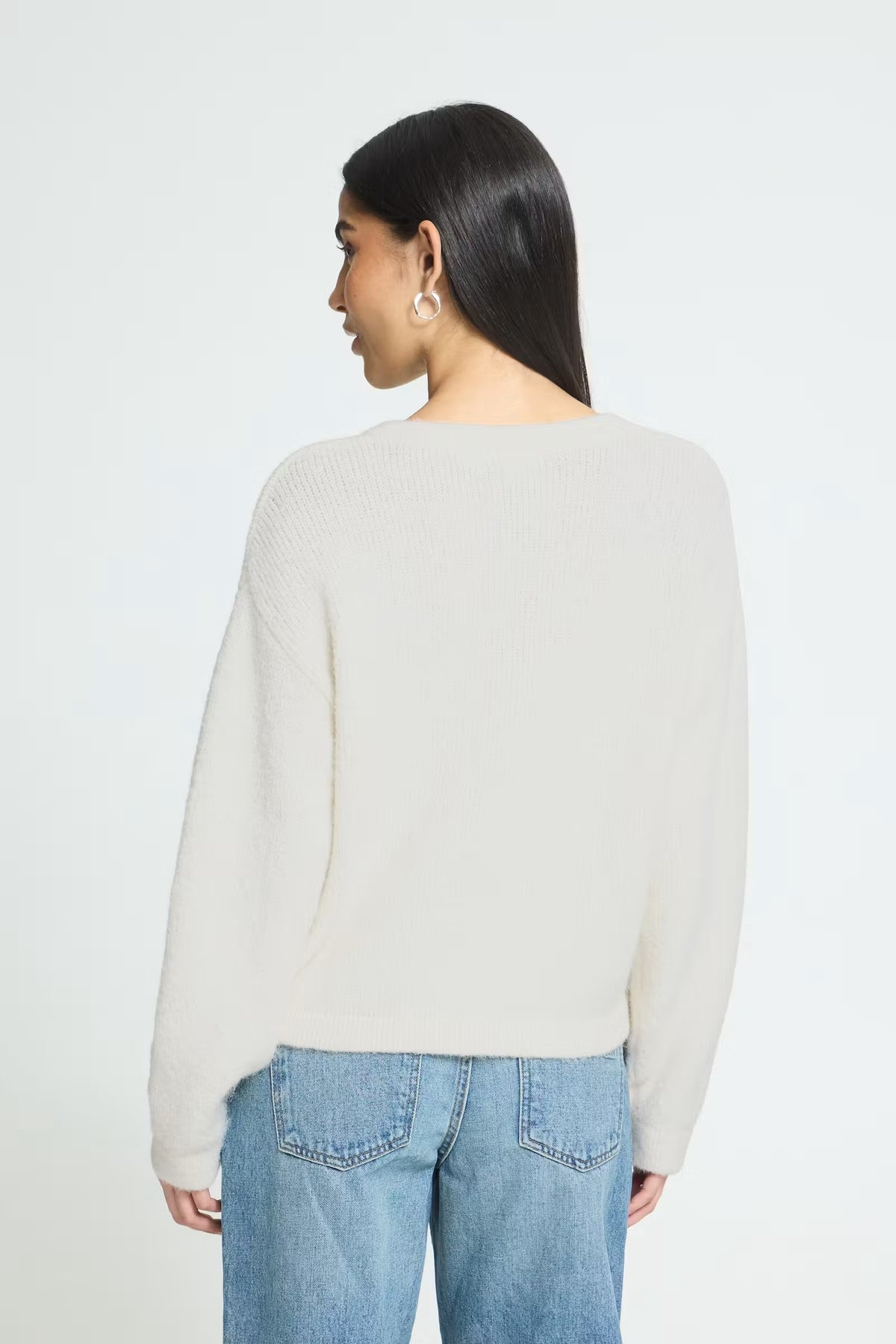 Andora Button Cardigan - Birch White