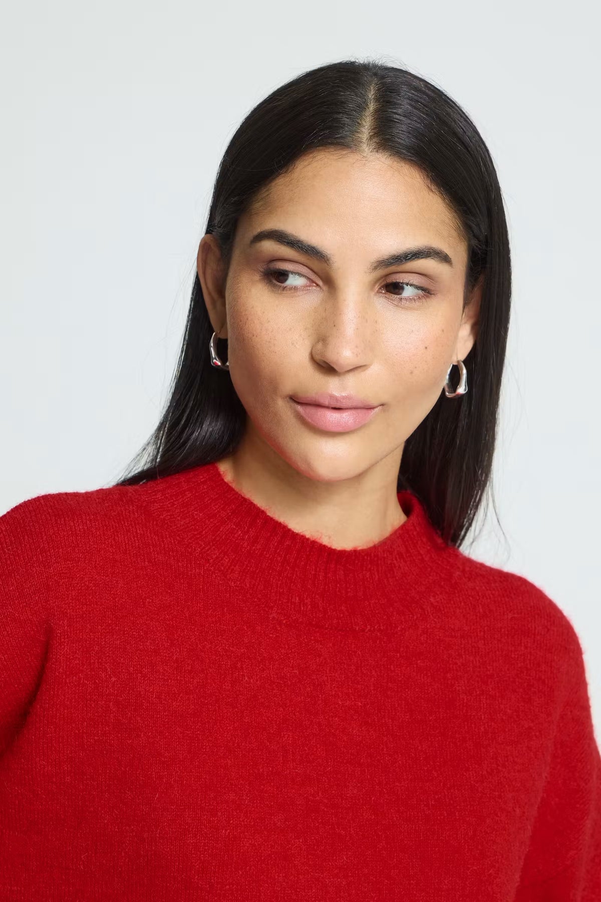 Sage Crew Neck Jumper - Salsa Red
