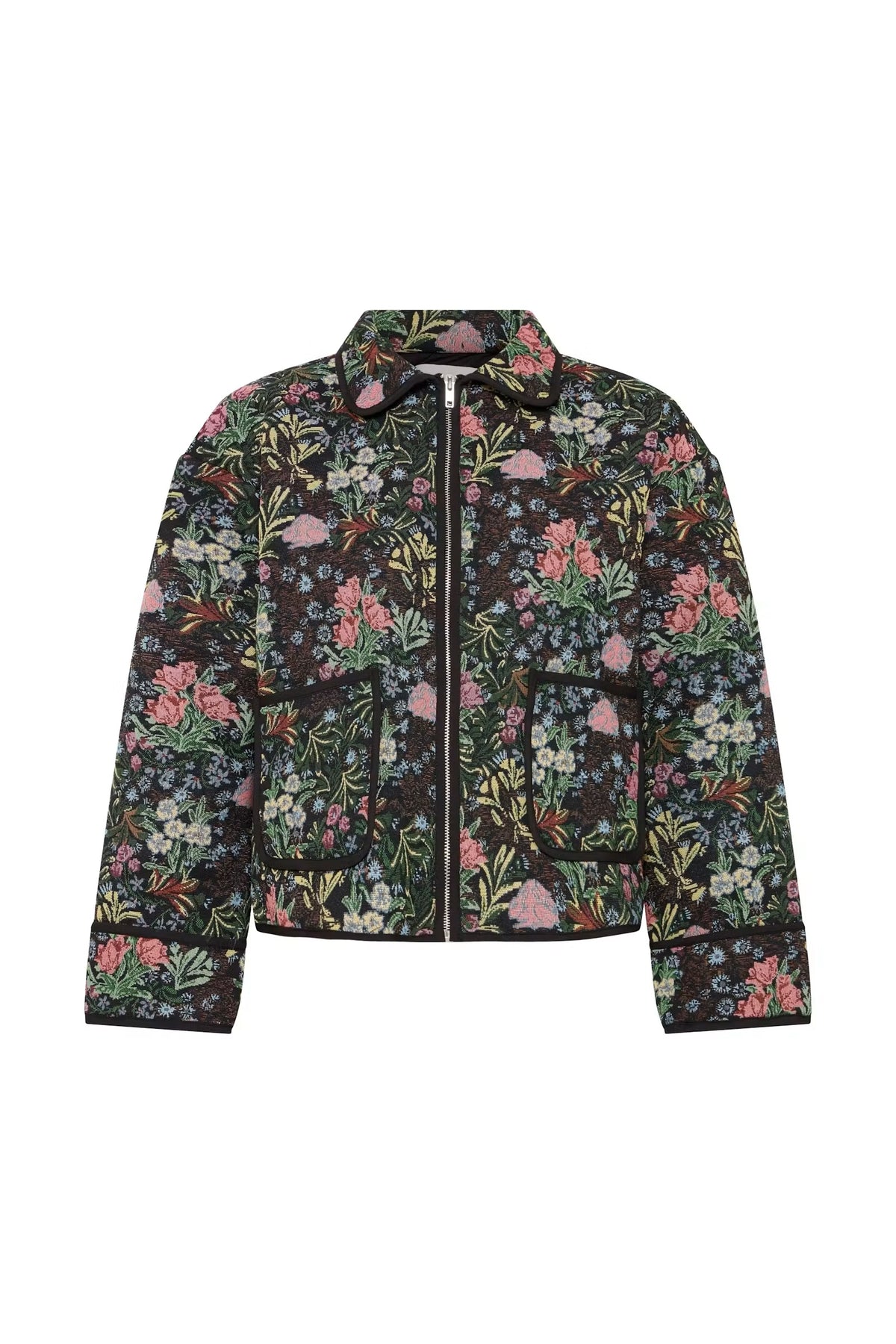 Hulina Floral Jacquard Jacket