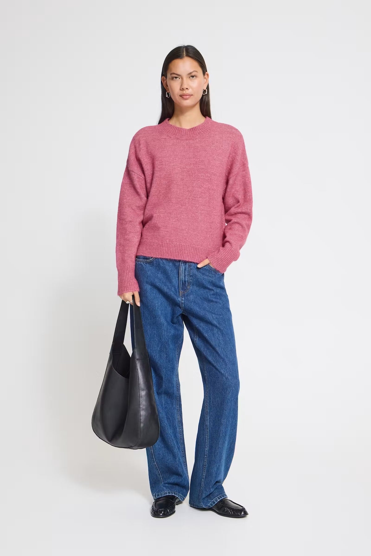 Sage Crew Neck Jumper - Fruit Dove Pink