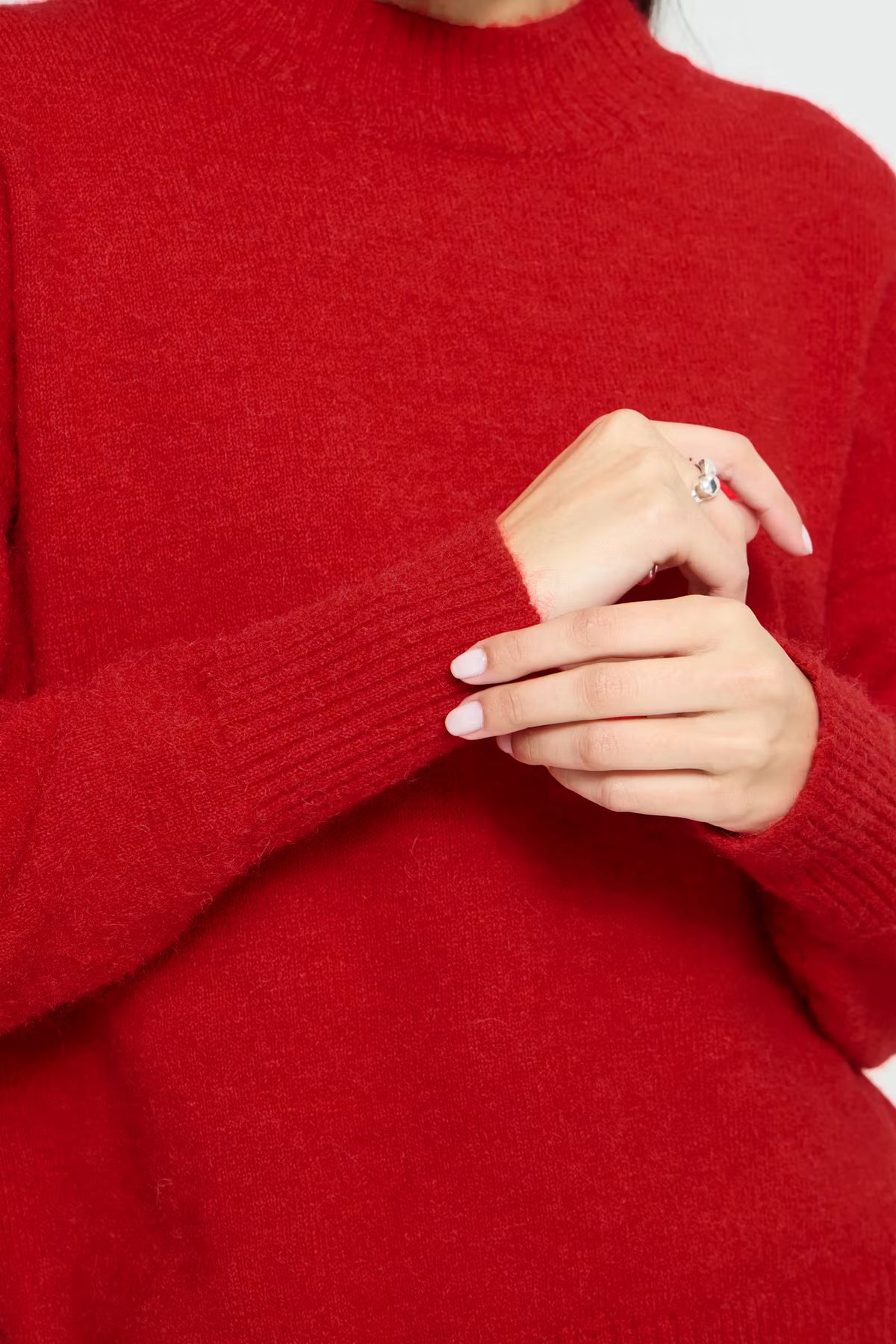 Sage Crew Neck Jumper - Salsa Red