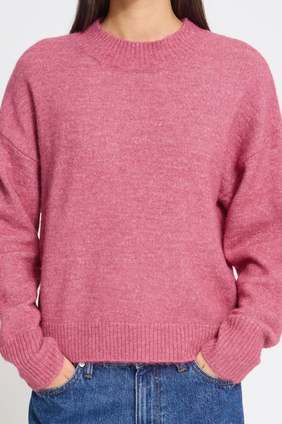 Sage Crew Neck Jumper - Fruit Dove Pink